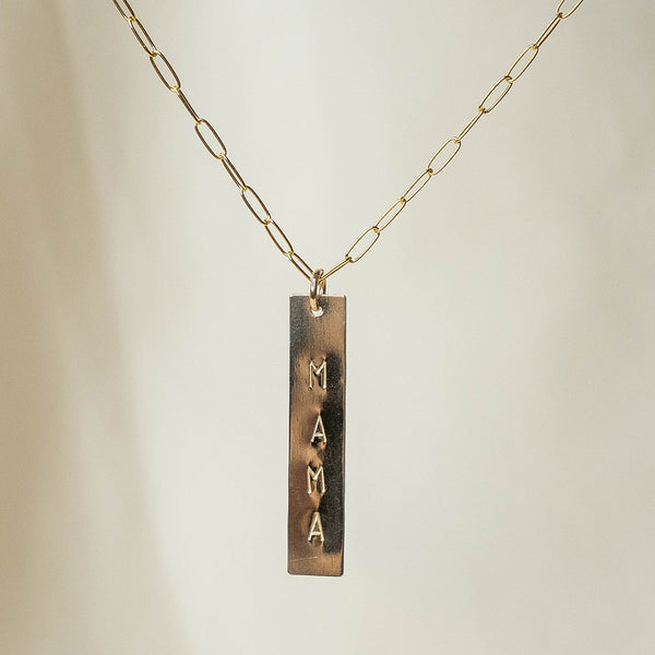 Mama Bar Necklace 18"