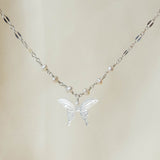 Butterfly Necklace 18" SS