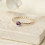 Amethyst Twist Ring