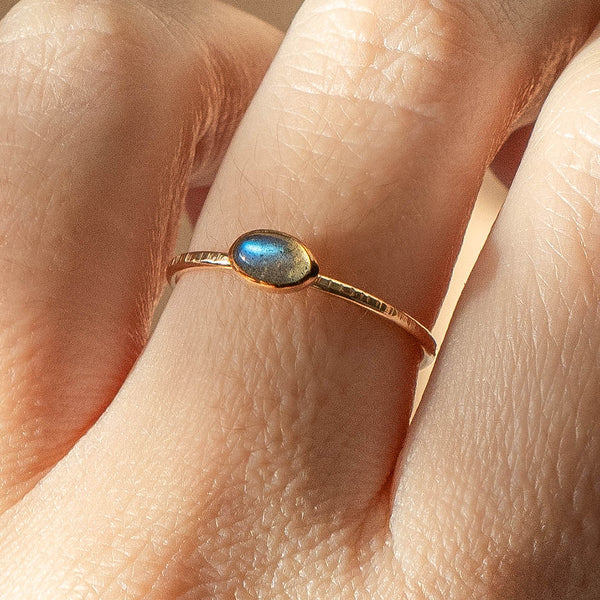 Labradorite Birch Ring