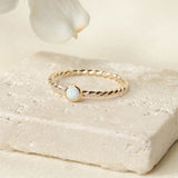 Opal Twist Ring