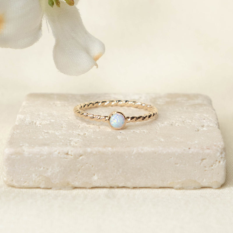 Opal Twist Ring