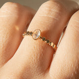 Moonstone Dot Ring