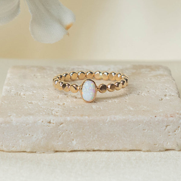 Opal Dot Ring