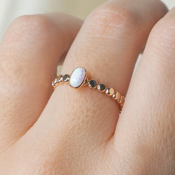 Opal Dot Ring