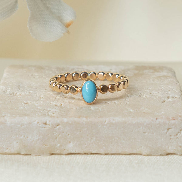 Turquoise Dot Ring