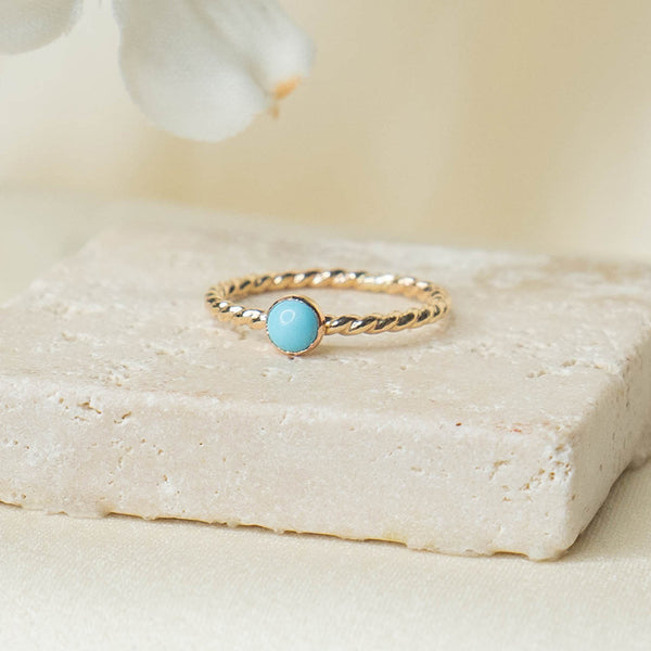 Turquoise Twist Ring