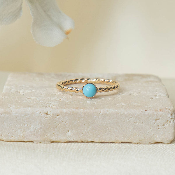 Turquoise Twist Ring