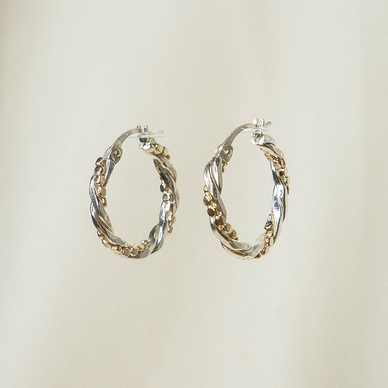 Two-Tone Twist Hoops