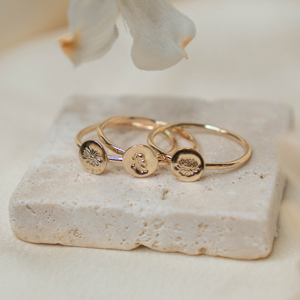 Birth Flower Ring – Aja Jewelry