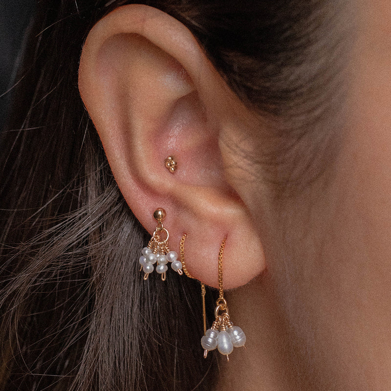 Pearl Cluster Earrings